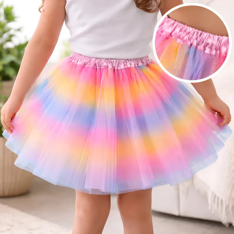 Saias Tutu Colorida Tule 40cm com Elástico Tamanho único Carnaval Festa Aniversário Infantil