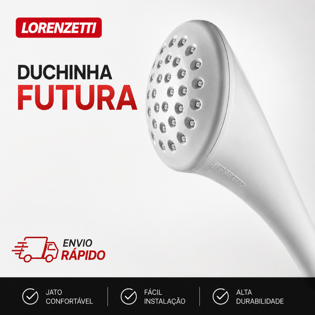 Chuveirinho Manual Branca Ducha Futura Lorenzetti - Ref. 8042 - Original Lorenzetti