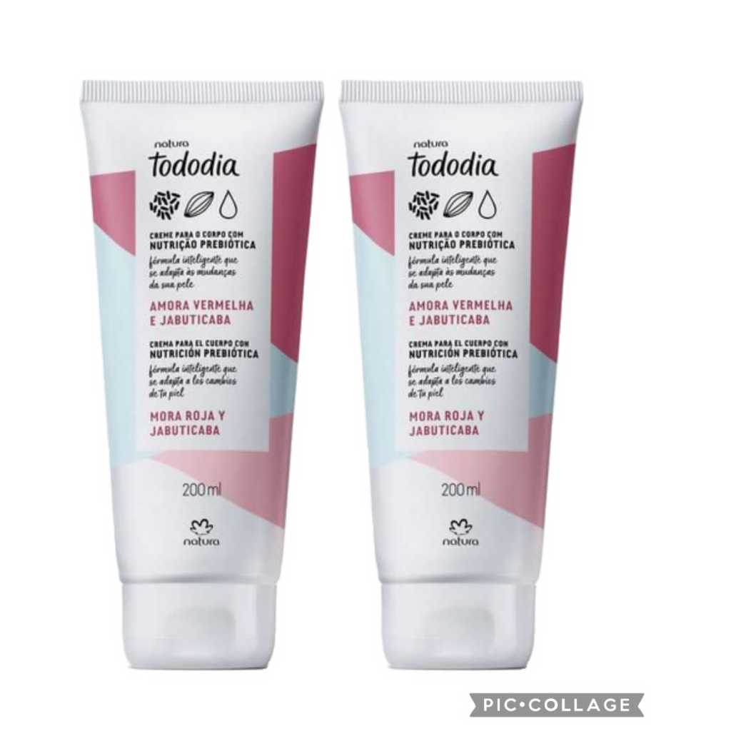 Kit 2 Hidratante Corporal Tododia Amora Vermelha e Jabuticaba 200 ML Natura