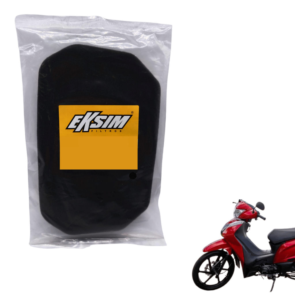 Espuma Do Filtro De Ar Shineray Jet 50 E Jet 125 Moto Cinquentinha Modelo Novo Eksin Lavavel
