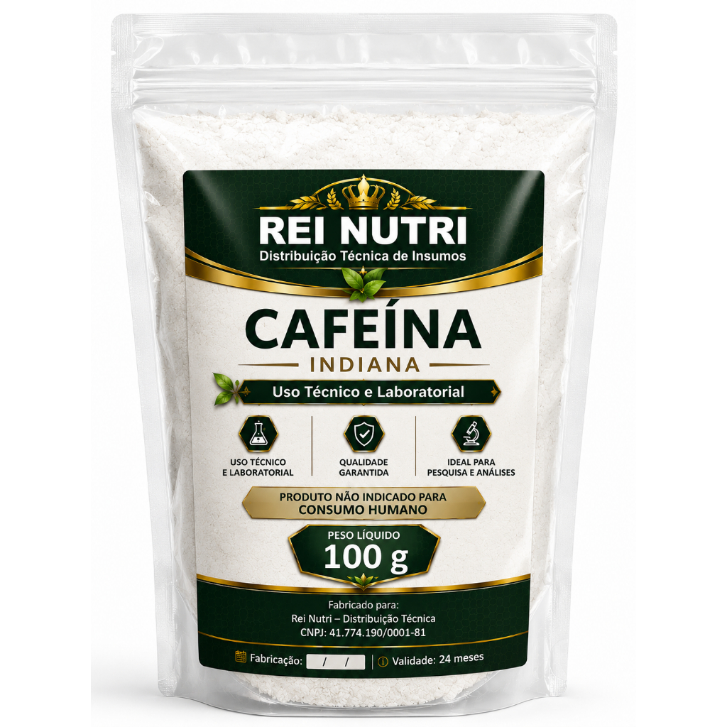 Cafeína Indiana 100g Uso Técnico Laboratorial Rei Nutri