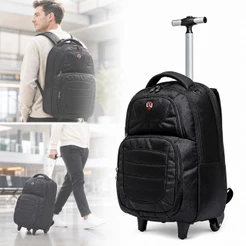 Mochila Swissport Rodinhas Reforçada Executiva Notebook