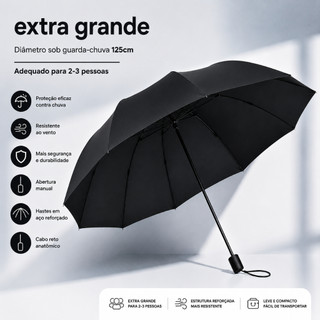 112 - Guarda Chuva Modelo Barracão Grande Preto