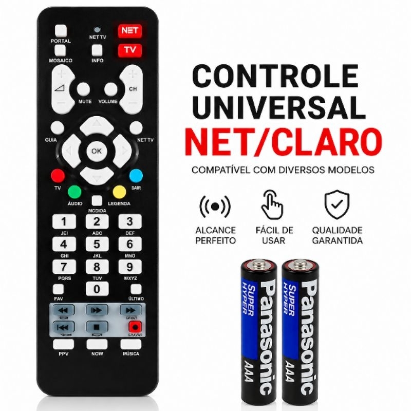 Controle Remoto para NET Claro Tv Digital HD  (Universal)