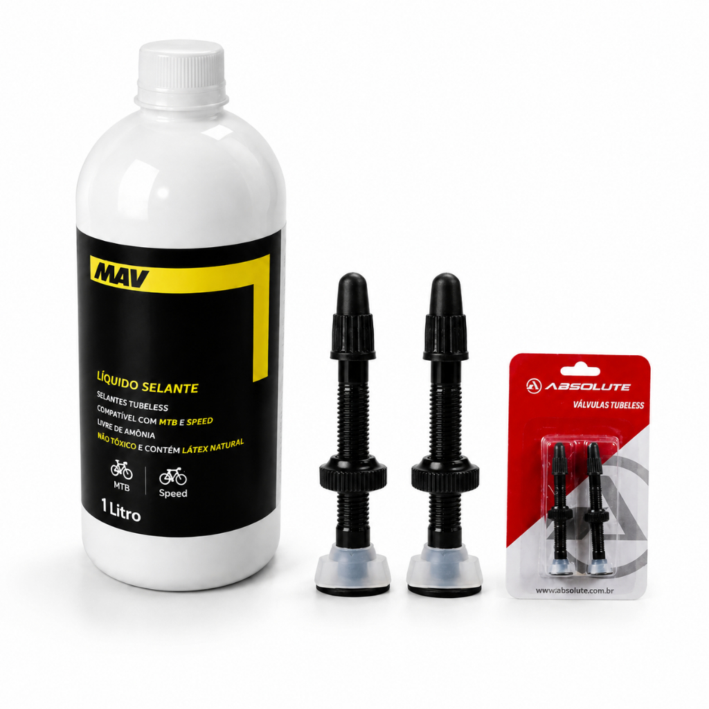 selante tubeless bicicleta mav 1000ml mtb bike + Valvula selante promoção