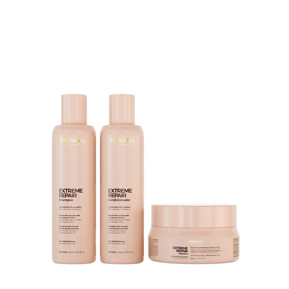 Prohall Kit Manutenção Home Care Extreme Repair Macadamia.NF