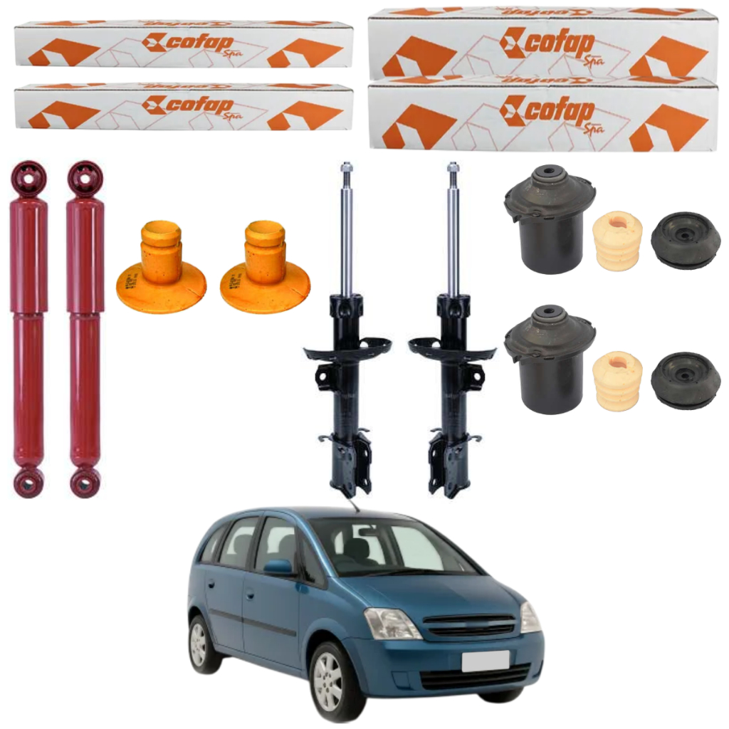 KIT 4 AMORTECEDOR MERIVA 2002 A 2012 COFAP + KIT
