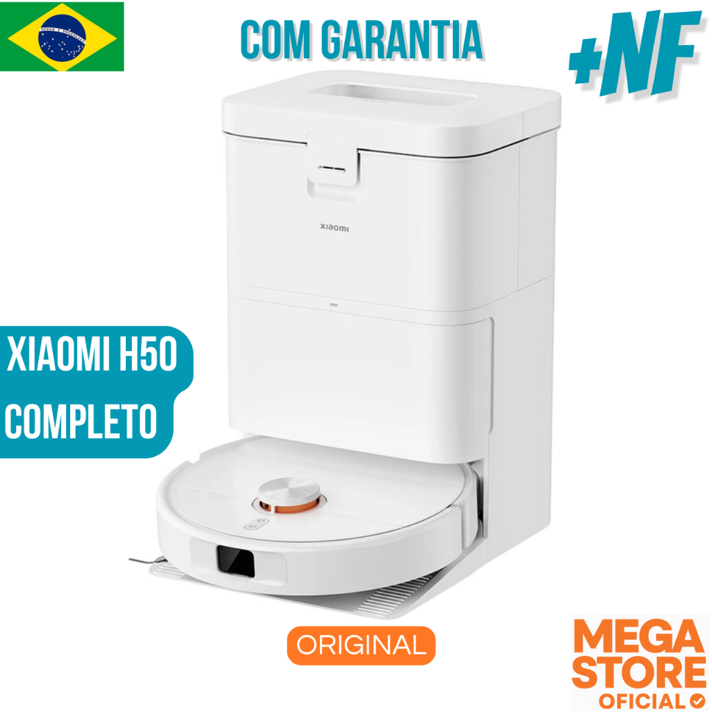 Robô Aspirador Xiaomi H50 | 110V 10.000PA 2026 | Base Autolimpante Completo Orig