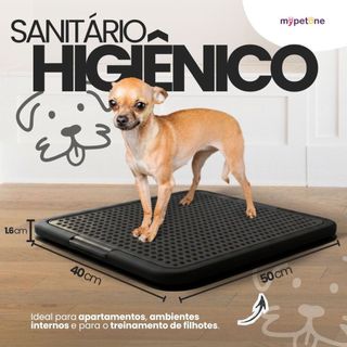 Tapete Sanitário Higiênico Lavável Educa Pet Xixi Cães Mypetone Preto