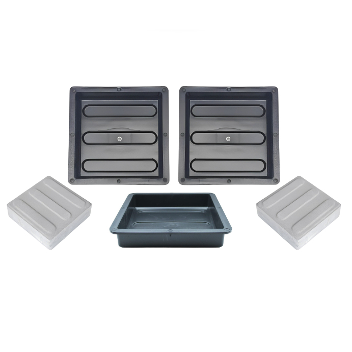 Kit 2 Formas Plastica 20x4 Piso Tatil Visual Externa Concreto Ecologico Bola Gme Formas