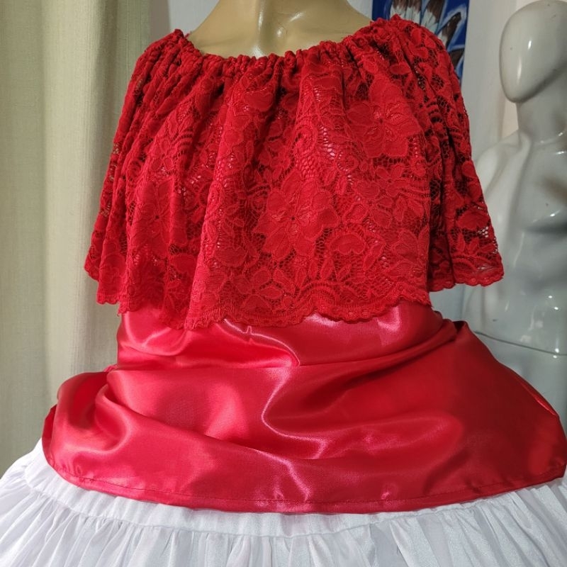 Bata Ciganinha Umbanda Vermelha Renda Luxo