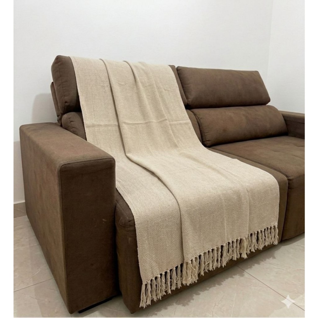 Manta Para Sofá Luxuoso Gigante 2.10x1.20 Luxo Aconchego Casa Nova Elegante