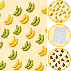 Forma Simples Bananinha 494 em Acetato BWB Para Bombom e Doces de Chocolate e Confeitaria Doceira Saldão (CHOCO)