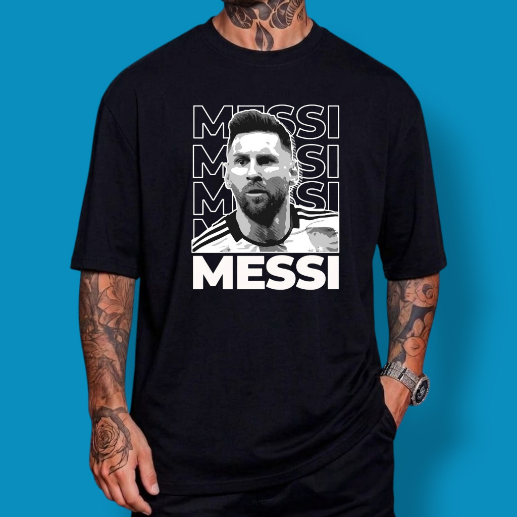Camiseta Unissex Leonel Messi Ídolo 100% Algodão Básica Casual Camisa