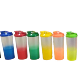 Kit de 10,20 ou 30 Copos long Drink Jateado 350ml Com Tampa Shake garrafinha shake para personalizar