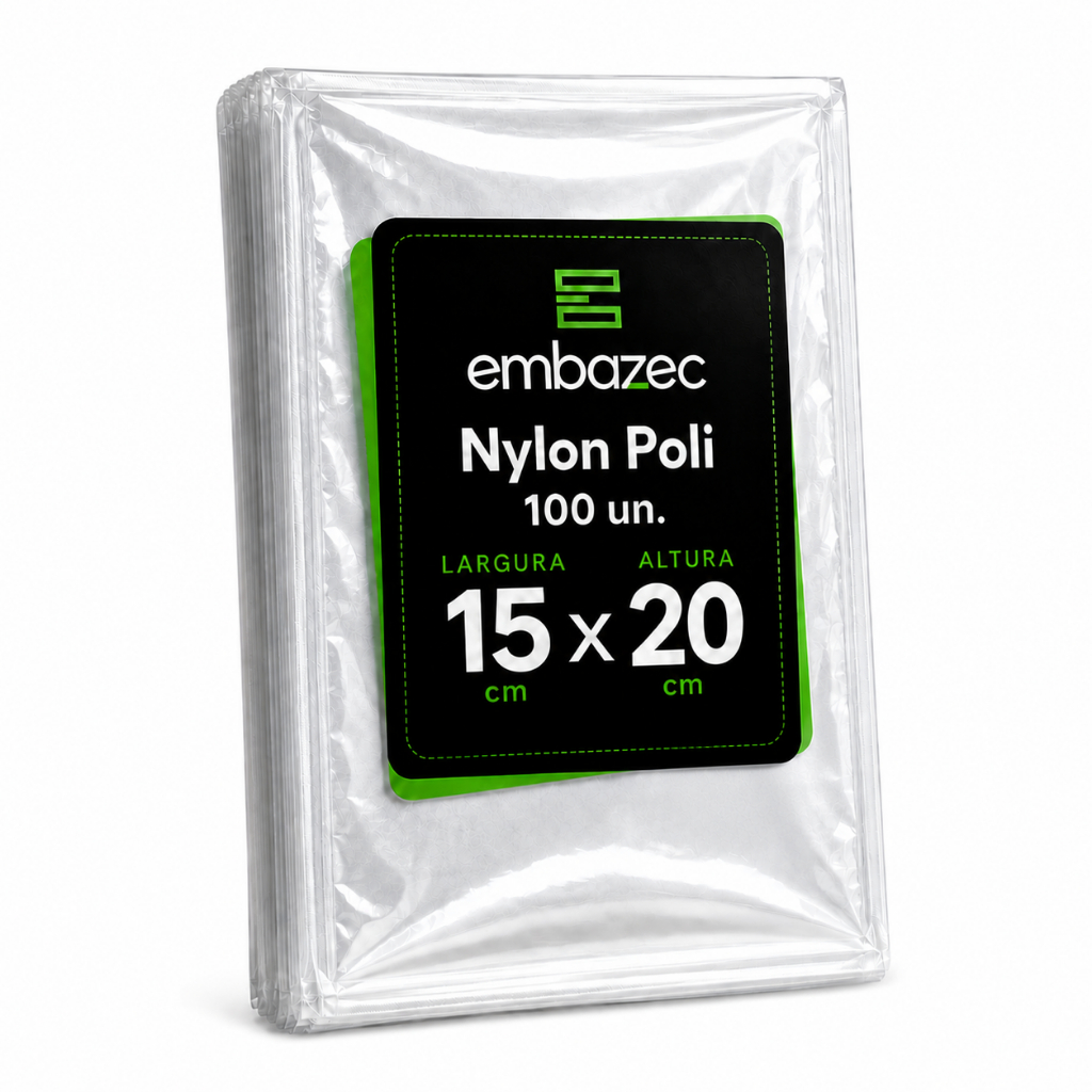 Embalagem A Vácuo 15x20cm 100 Un Nylon Poli BPA Free Para Conservação de Alimentos