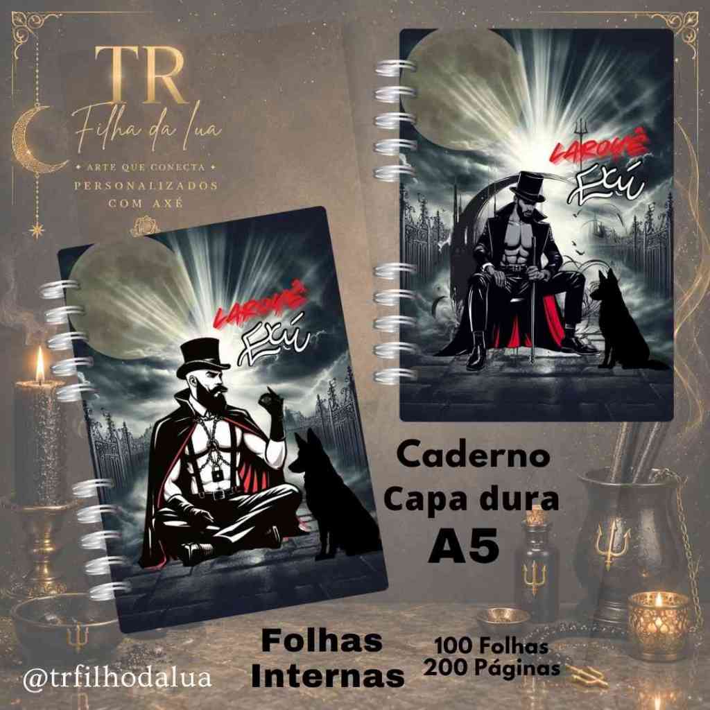 Caderno Exu Personalizado A5 Capa Dura Estudos Espirituais Escrita Intuitiva