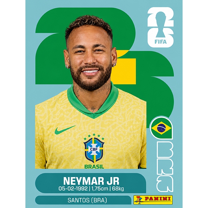 ✨Figurinha Edição Limitada Neymar Jr. – Autografada – Mercado Livre (2 unidades)✨