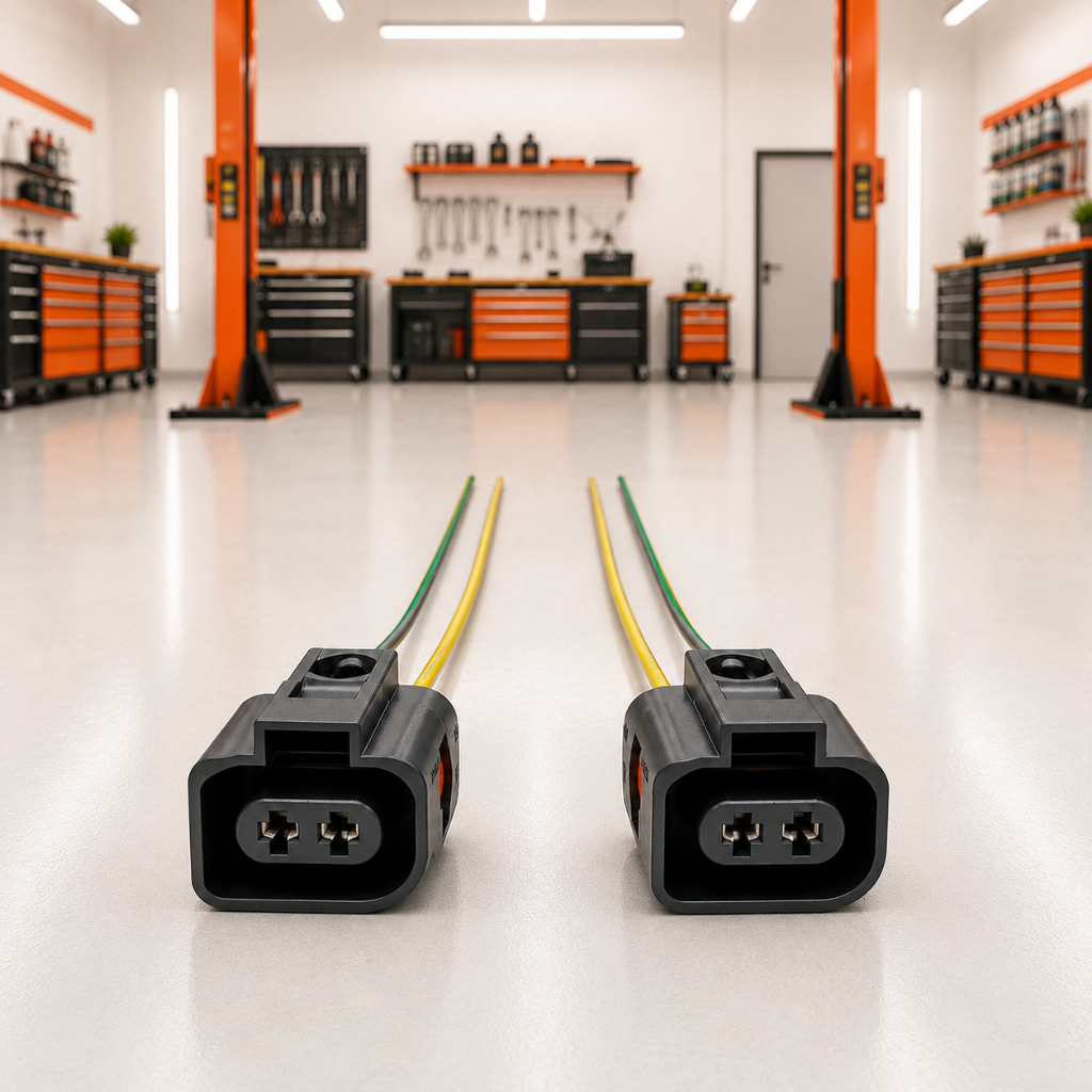 Imagem Par Plug Conector Chicote Farol De Milha G4 Vw