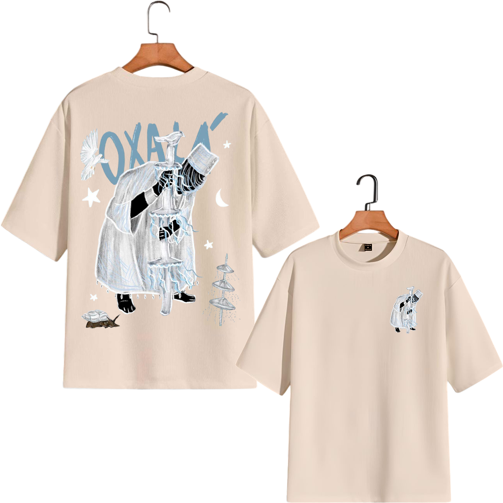 Camiseta Oxála Saudação - Camisa Orixá Umbanda Candomblé Unissex Basica 100% Algodão Envio Rapido