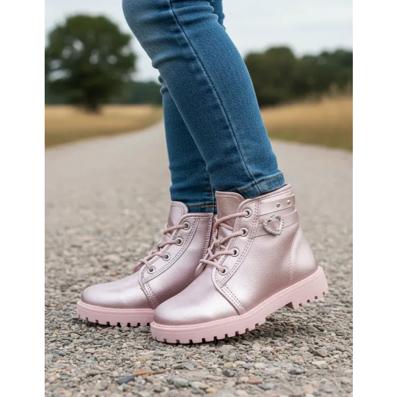 Bota Coturno Infantil Menina Botinha Molekinha Baby 2126 Tendência Calçado Bebê Criança