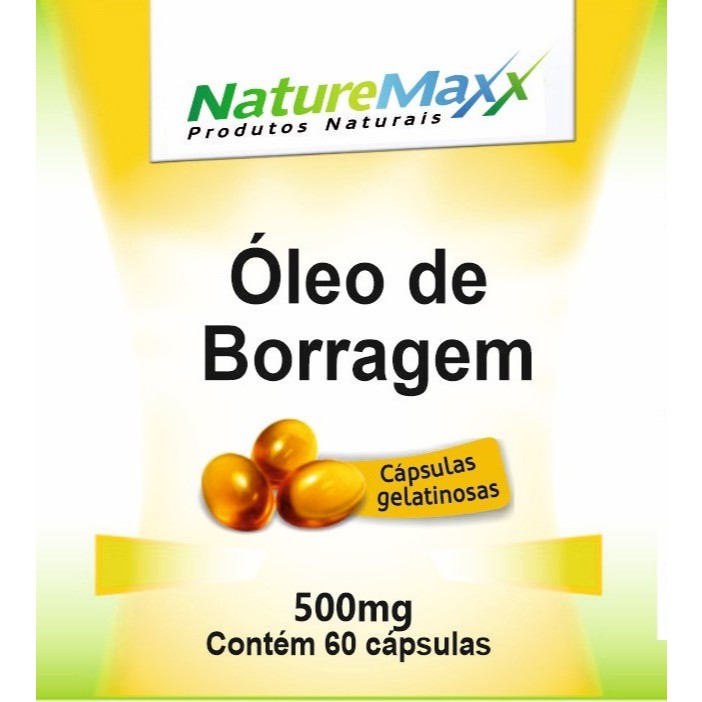 Borragem ÓleoCaps Softgel 500/1000mg 60 Cápsulas - Naturemaxx - Suplemento Alimentar Natural