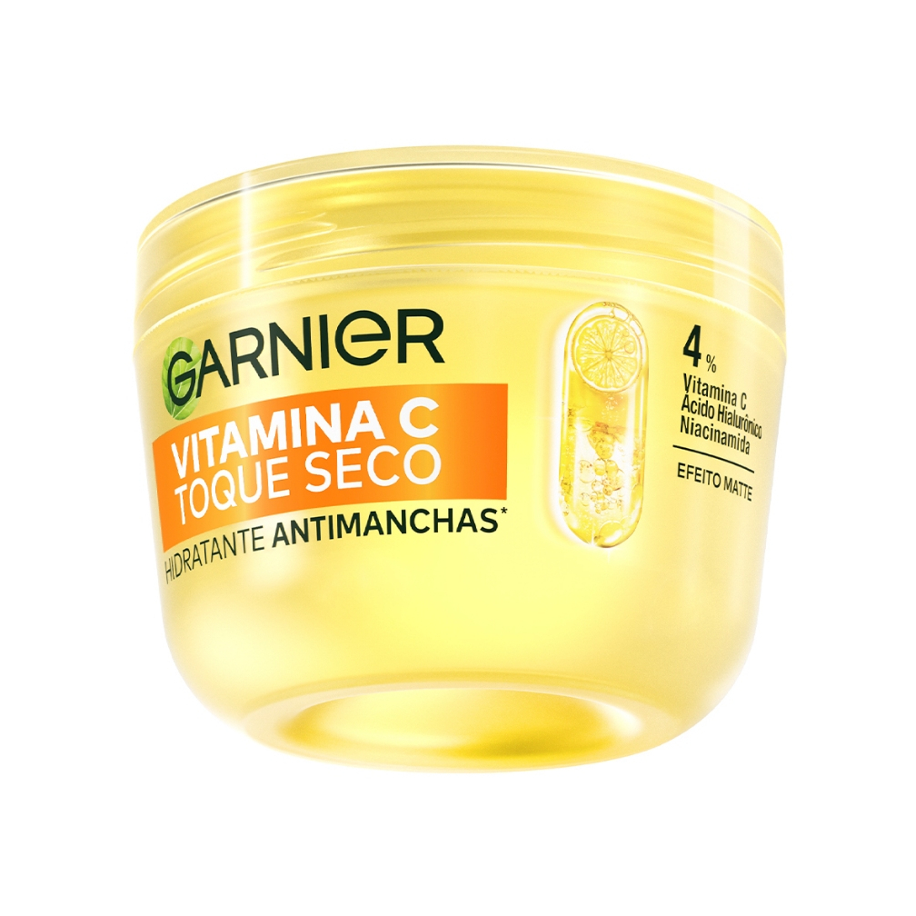 Gel Creme Hidratante Facial Antimanchas Toque Seco Vitamina C, Controla a Oleosidade e Uniformiza a Pele, Garnier, 85g