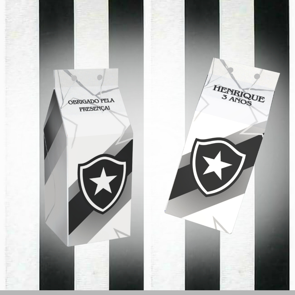 Caixinha MILK SURPERSA Lembrancinha Sacolinha Personalizada Botafogo