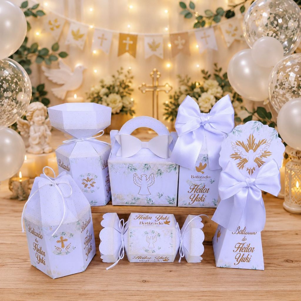 Lembrancinhas Personalizadas BATIZADO - CAIXINHAS BATIZADO- PEGUE E MONTE