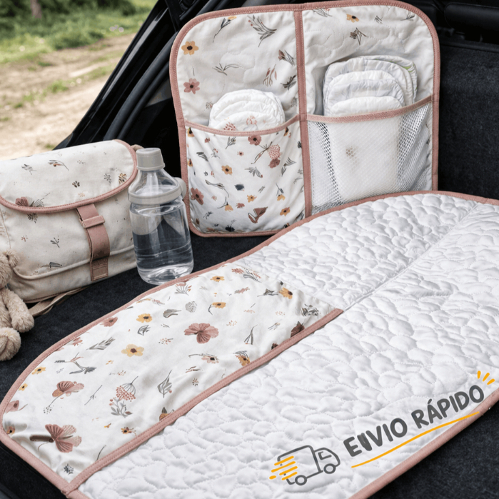 Trocador Portátil Bebe Imperméavel Grande 100% Algodão Menina Menino Várias Estampas — imagem 2 de 2