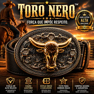Cinto Sertanejo Touro Country Unissex Prata — Destaque no Rodeio Presença que Impõe Estilo