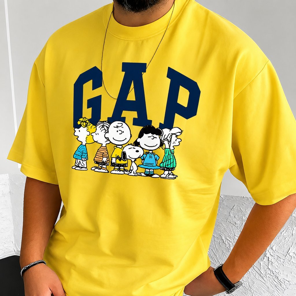 Camiseta GAP Unissex Tecido Confortável Algodão Premium Casual Casal Streetwea Masculina e Feminina
