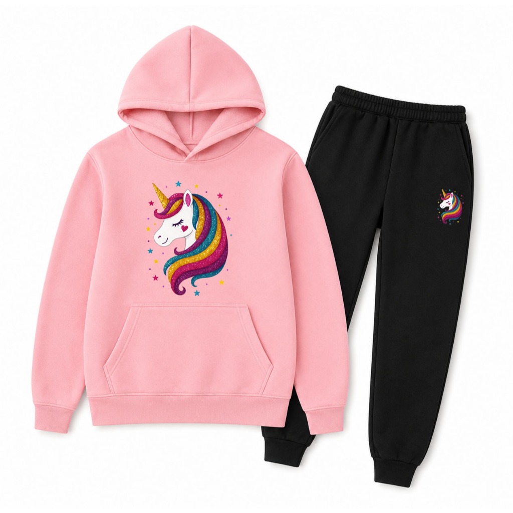 Conjunto Infantil Moletom Blusa Canguru Capuz e Bolso Calça Moletom Confortavel Quentinho Qualidade