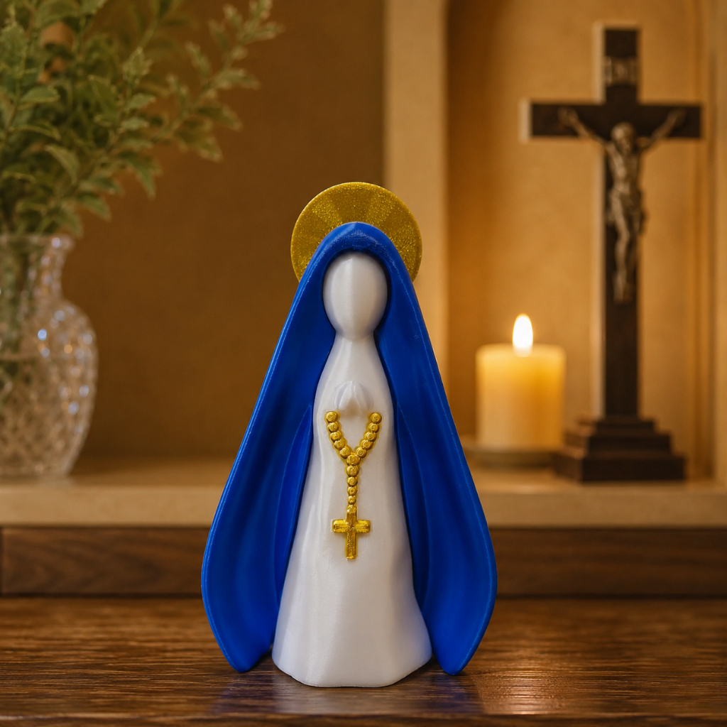 Imagem Nossa Senhora Aparecida 12cm | Decoração Religiosa Católica | Enfeite de Fé e Presente Devocional | Batizado