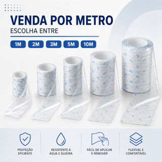 Plástico para Tatuagem Filme Adesivo Curativo Proteção Banho Transparente Venda por Metro 10cm