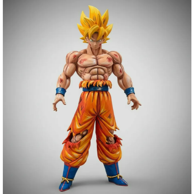 Action Figure Goku Super Sayajin 32 Cm Original Dragon Ball Z - Pintado à mão - Promoção
