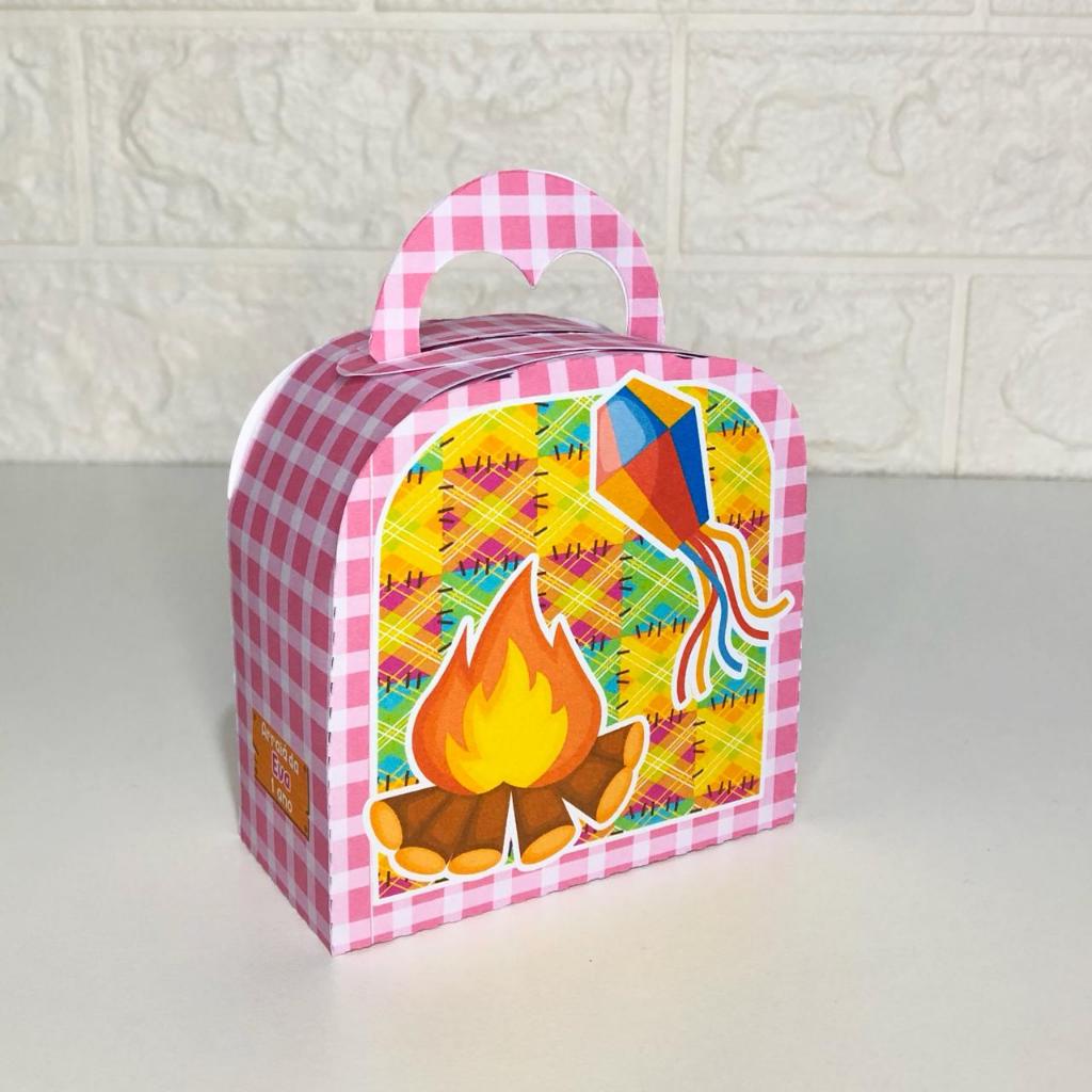 Caixa Lembrancinha Maletinha Festa Junina, Arraiá Personalizados Aniversário