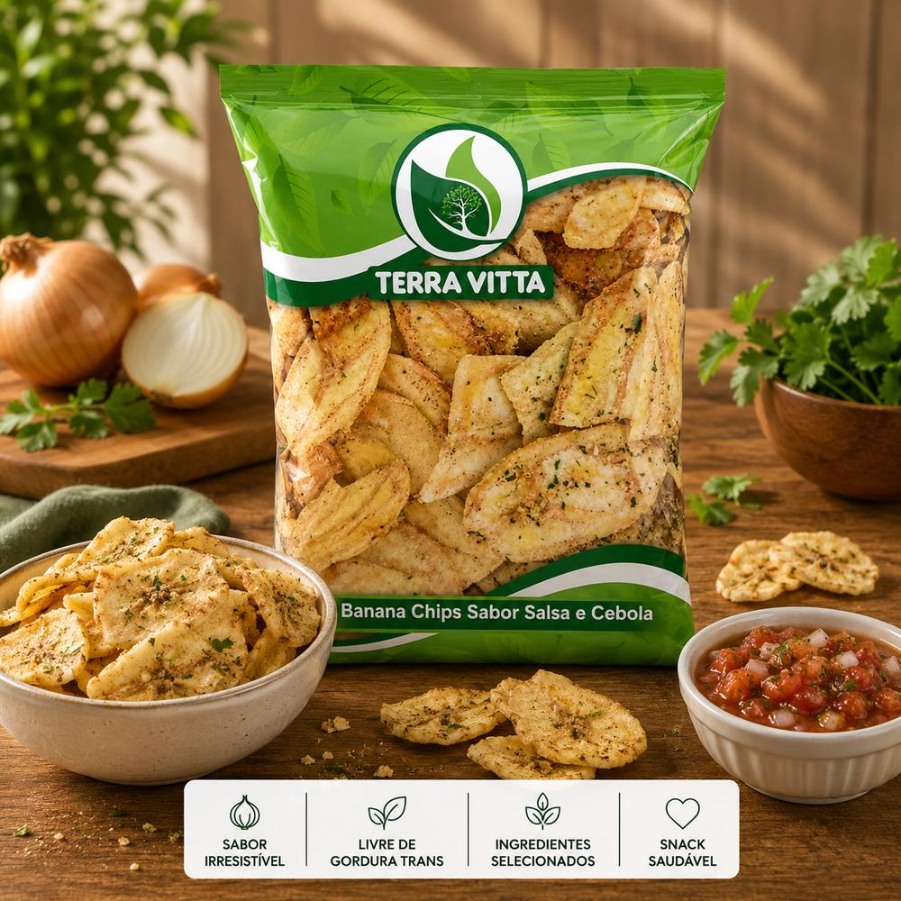 Banana Chips Sabor Salsa e Cebola 500g — imagem 2 de 2