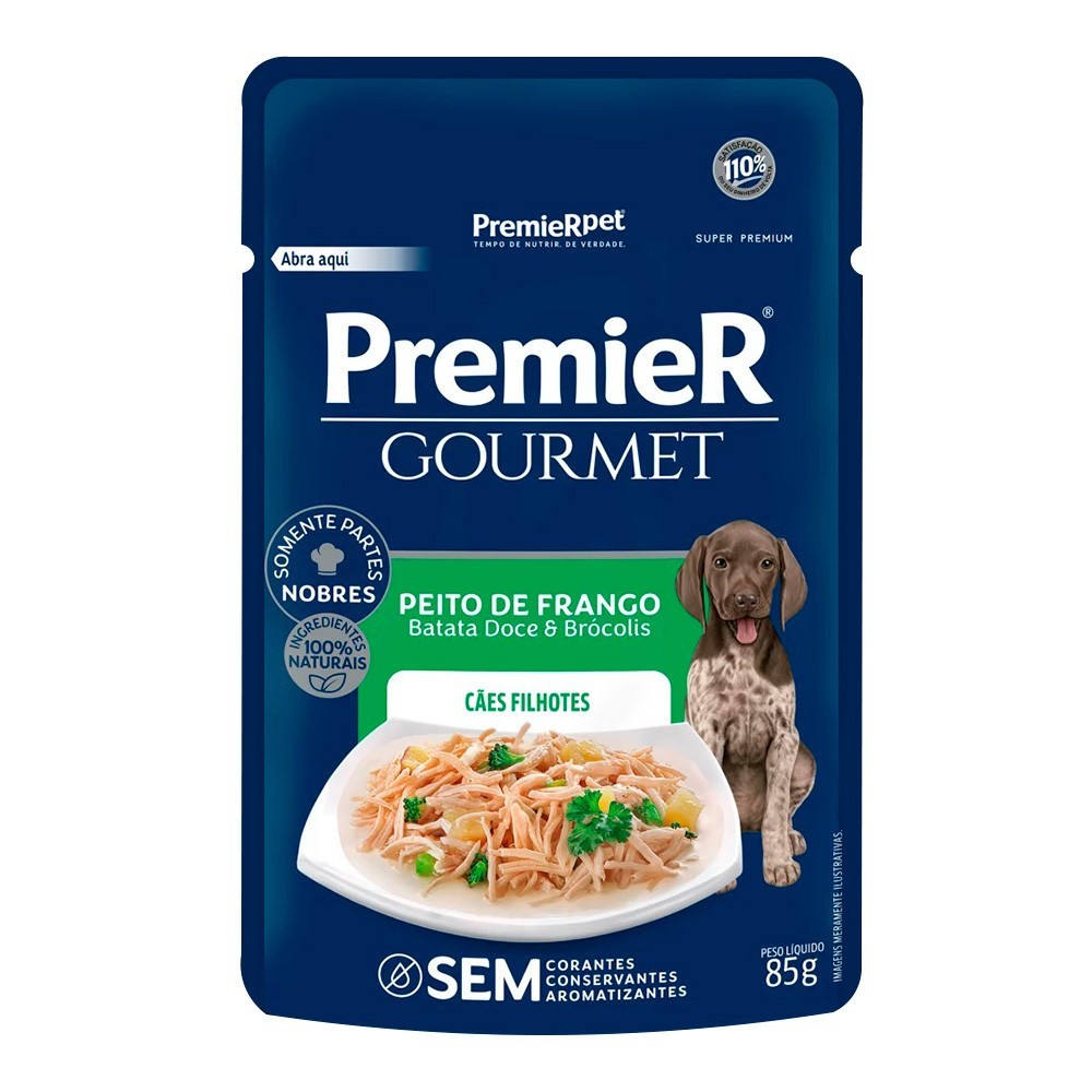 Ração Úmida Premier Gourmet Cães Filhotes Frango e Batata Doce 85g · foto 2