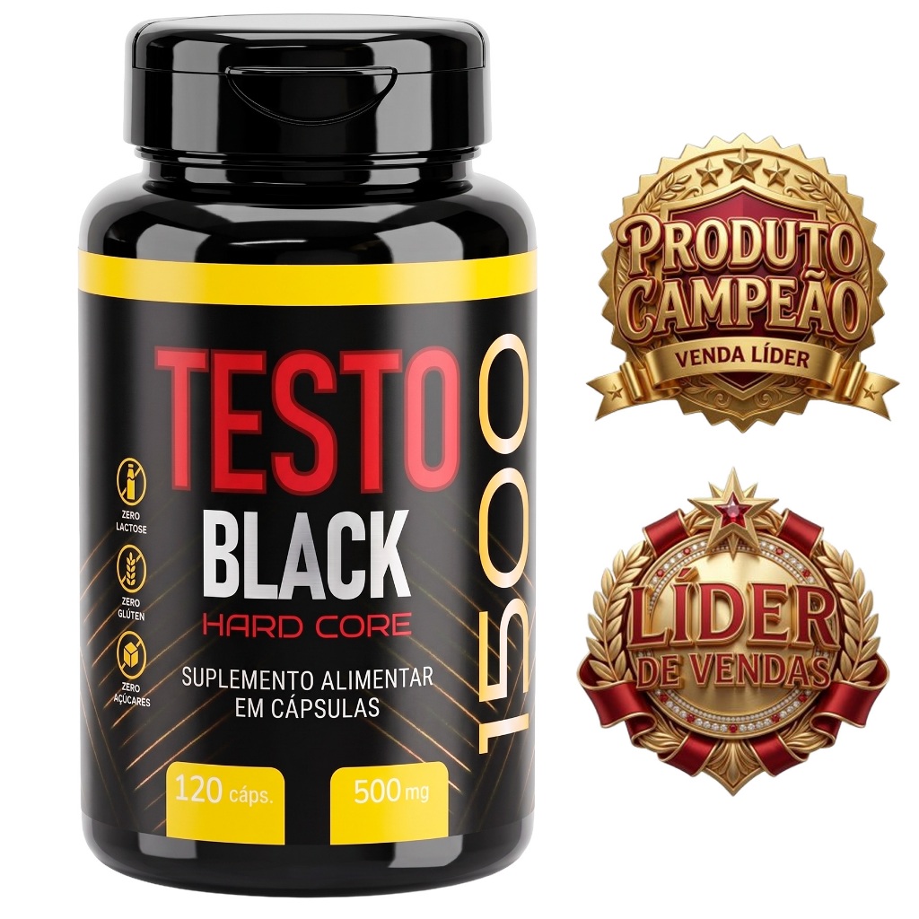 Testo Hard Core 120caps Vitaminas Minerais c/ Zinco Magnesio Boro