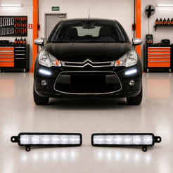 Farol De Milha Neblina Led Drl Citroen C3 2013 Até 2021