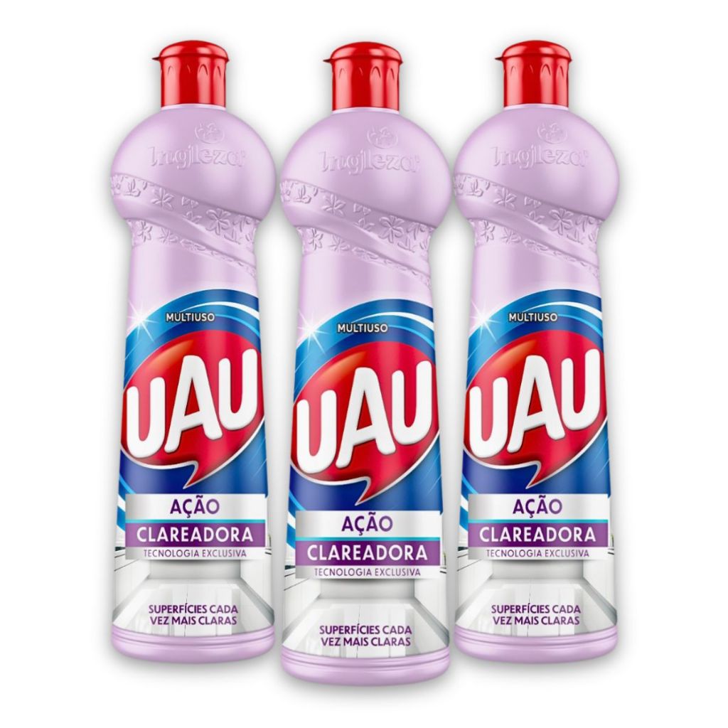 Kit 3un Multiuso 500ml UAU Ação Clareadora