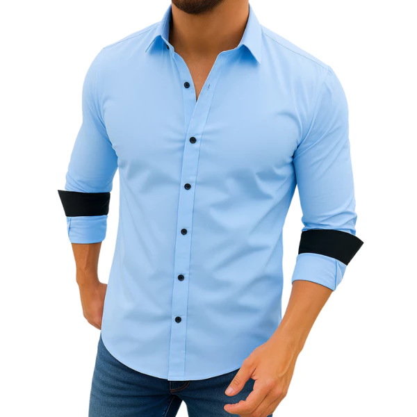 Camisa Social Masculina Manga Longa Executiva Estilosa Casual