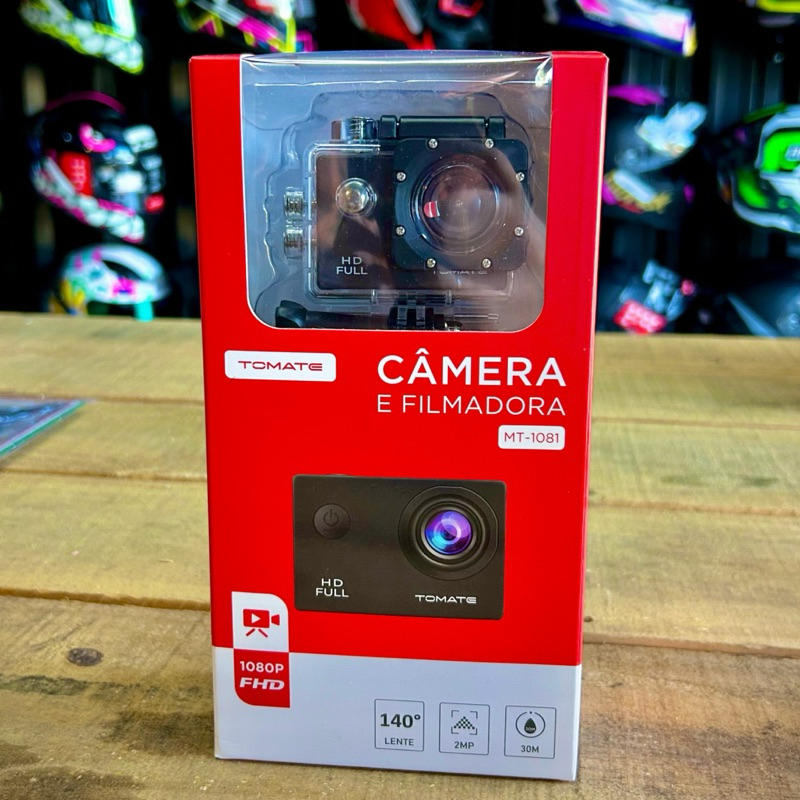 Câmera Filmadora Esportiva Tomate MT-1081 Full HD 1080P À Prova d’Água / estilo GoPro
