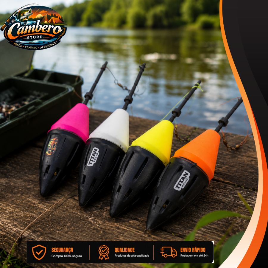 Boia de Pesca Cevadeira Titan Coral 58g - Comporta 30g De Ração