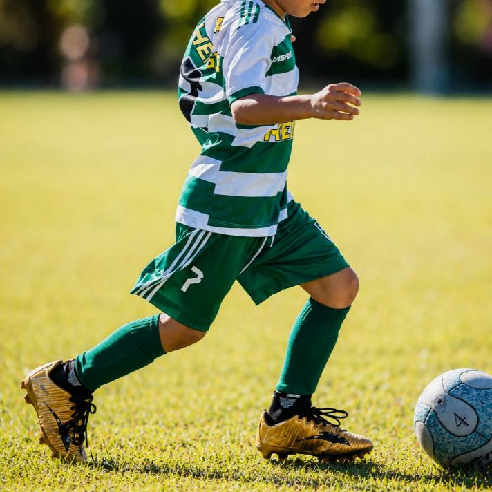 Chuteira Campo Infantil + Meião Gramado Natural Sapato de Futebol Alto Conforto