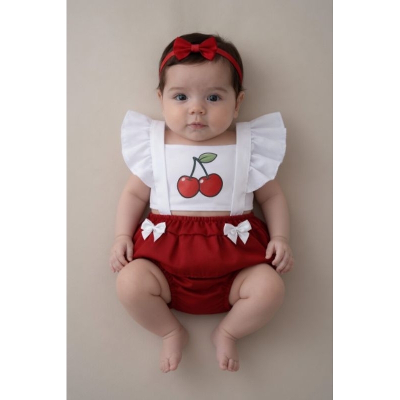 Romper bebê menina temático mesversario fantasia 0 a 3 meses