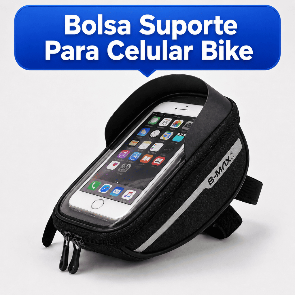Bolsa B-MAX Para Bike Bicicleta Patinete Moto Suporte Celular Guidão Resistente Água