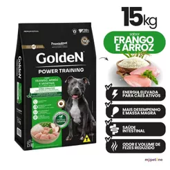 Ração Golden Power Training Cães Adultos Frango e Arroz 15kg