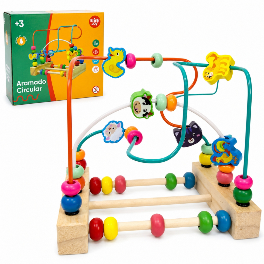 Brinquedo Educativo Completo Montessori Aramado De Madeira Coordenação Motora In